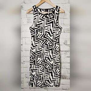 THX Y2K Abstract Black and White Dress